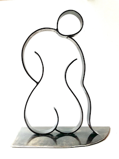 Elegance - steel sculpture by Donna Corbani