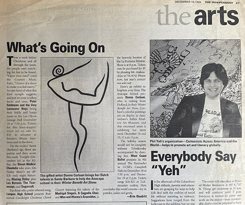 The Independent - artikel about expo Donna Corbani in Santa Barbara California