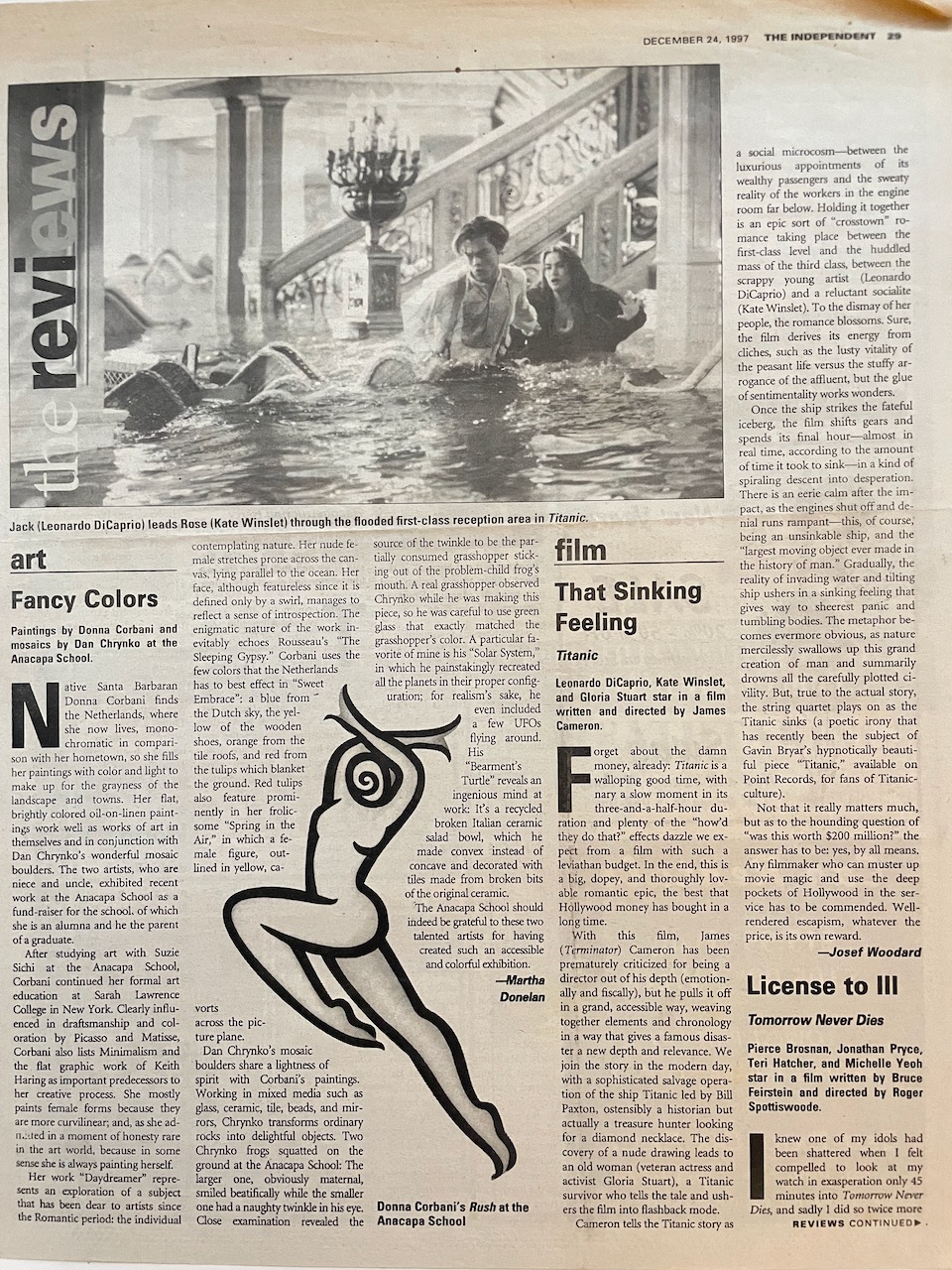 The Independent article about Donna Corbani Art Show in Santa Barbara